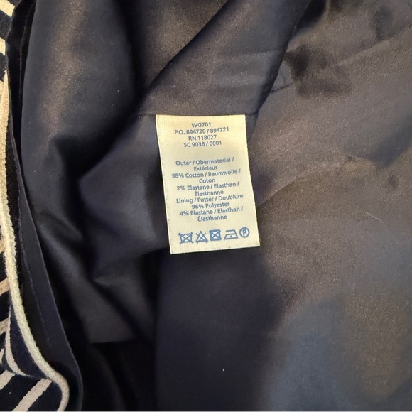 Boden - Navy & White Striped Skirt - US 10 - Fully Lined - Picture 5 of 5